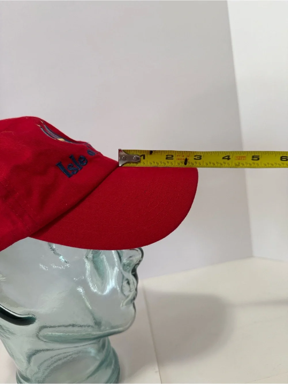 Red Embroidered 'Isle of Palms' Baseball Cap